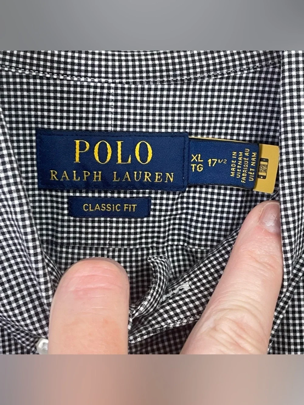 Polo Ralph Lauren Long Sleeve Classic Fit Gingham Button Down, size Large